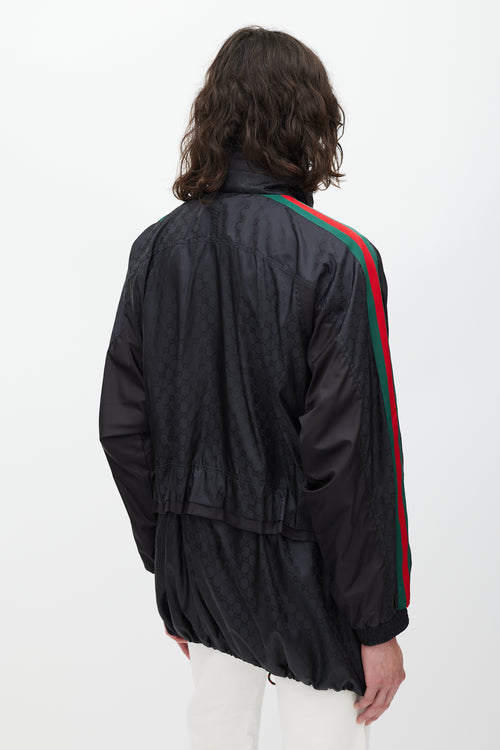 Gucci Black & Multicolour Nylon Monogram Jacket