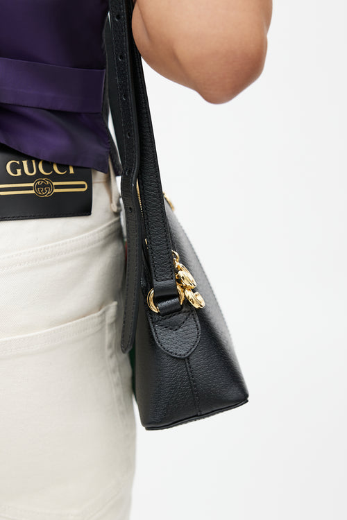 Gucci Black & Multicolour Ophidia Striped Leather Bag