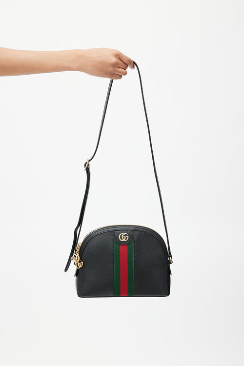 Gucci Black & Multicolour Ophidia Striped Leather Bag