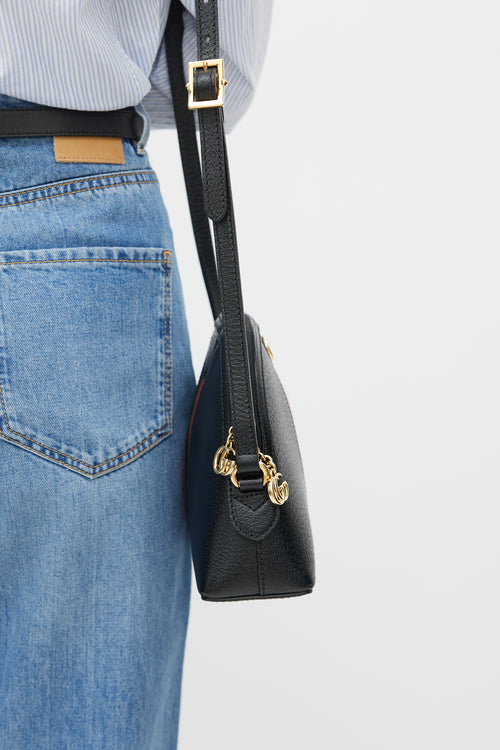 Gucci Black & Multicolour Leather Ophidia Dome Bag