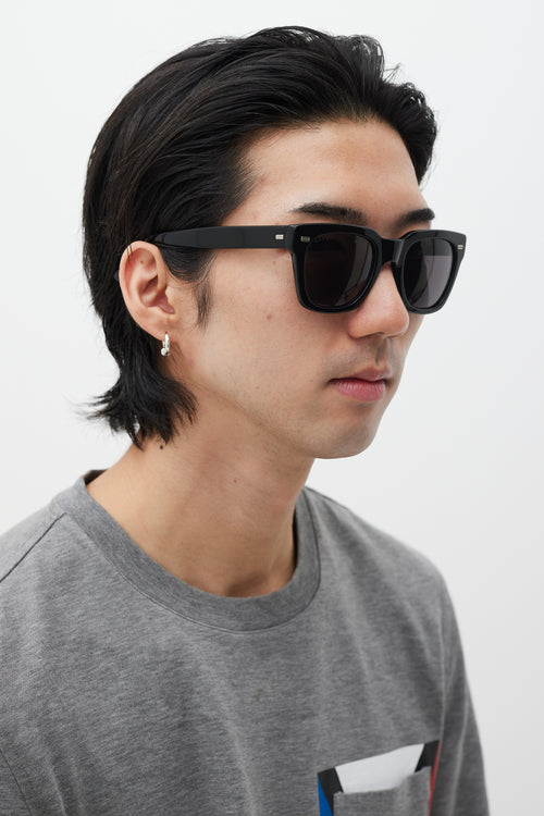 Gucci Black & Silver GG1099 Wayfarer Sunglasses