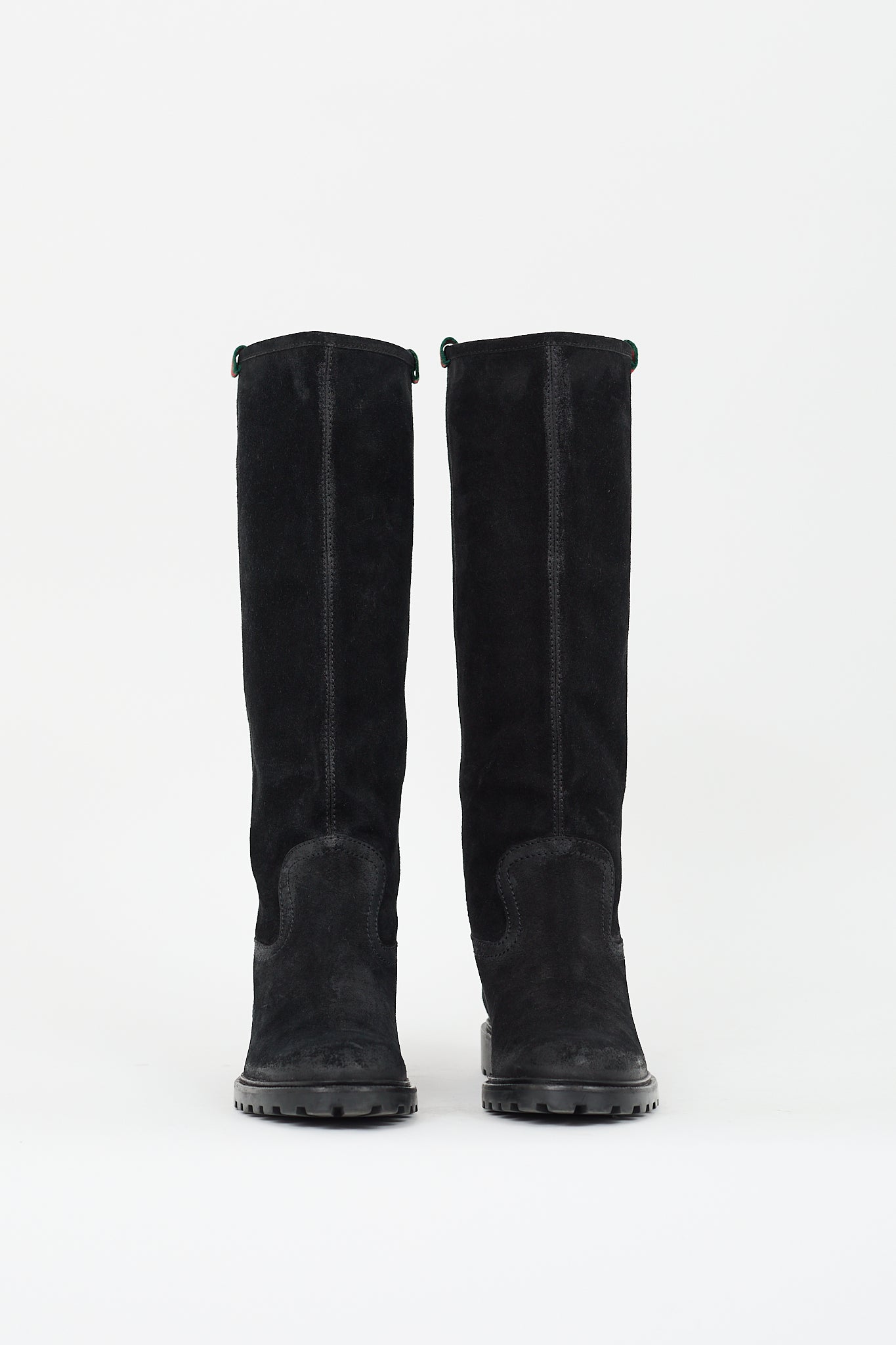 Gucci Black Suede Riding Boot