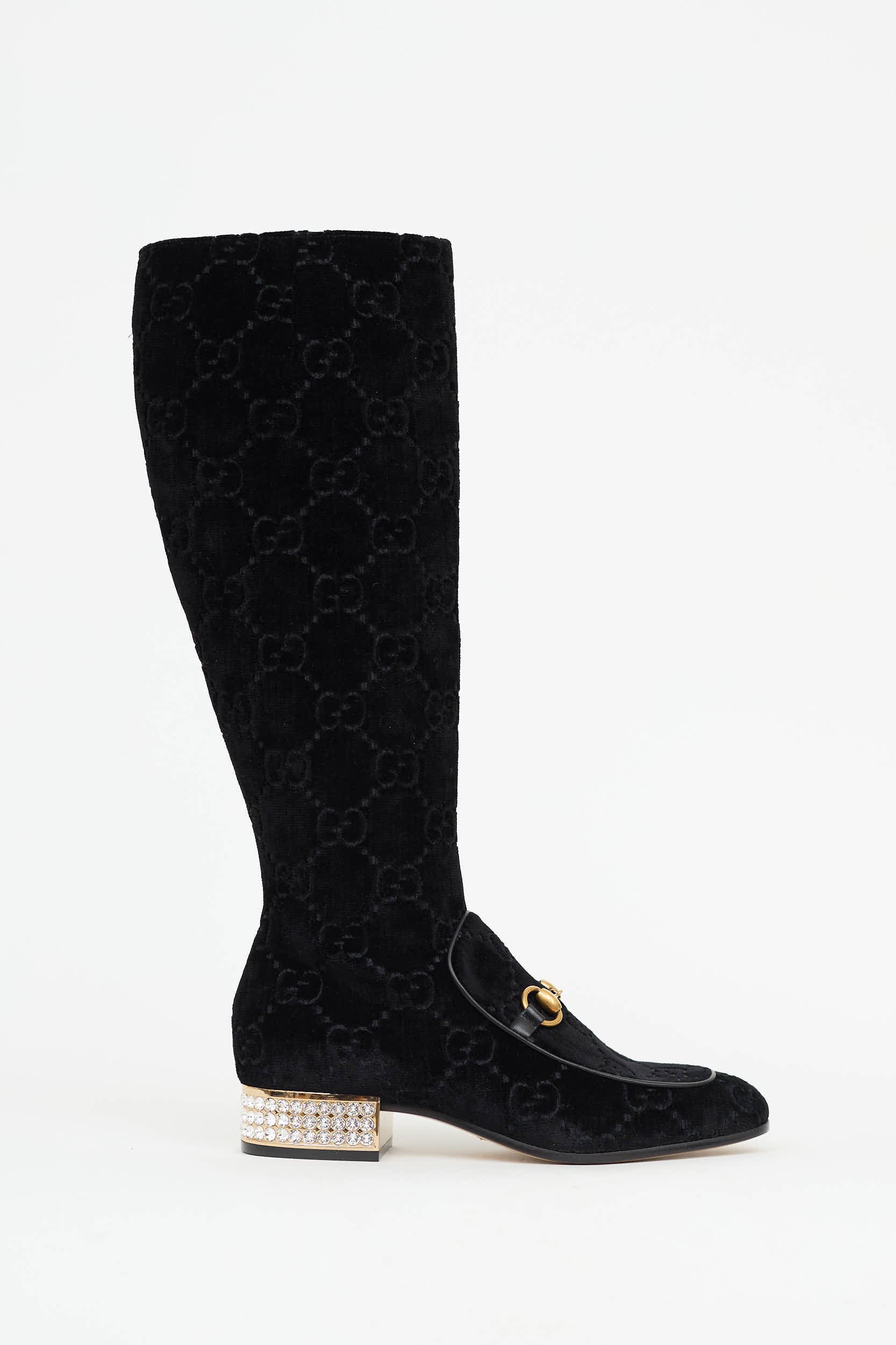 Gucci Velvet GG Boot