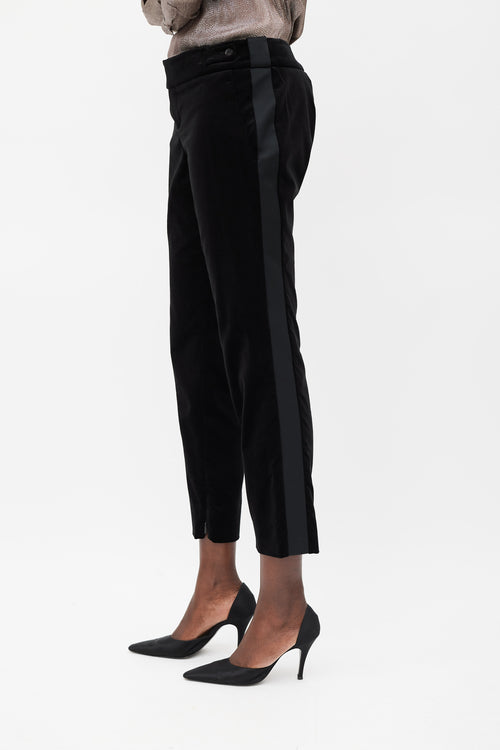 Gucci Black Velvet & Satin Suit