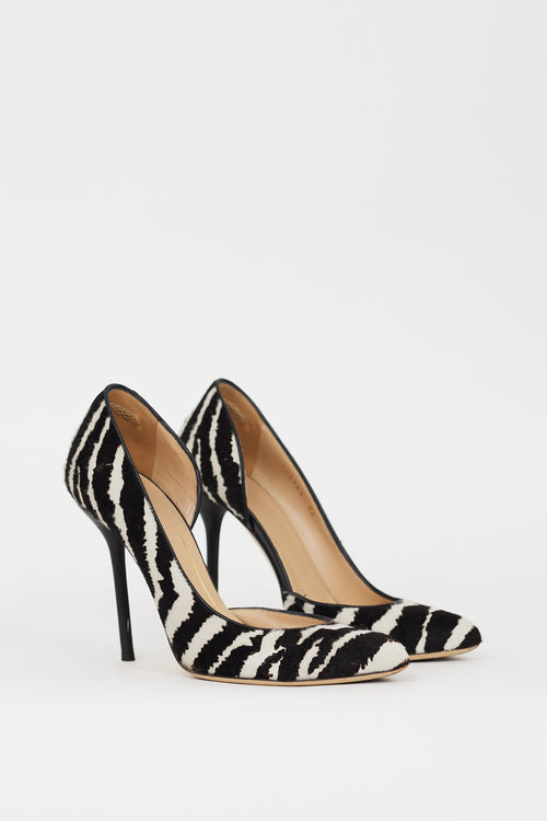 Gucci Black & White Printed Hair Noah D'Orsay Heel