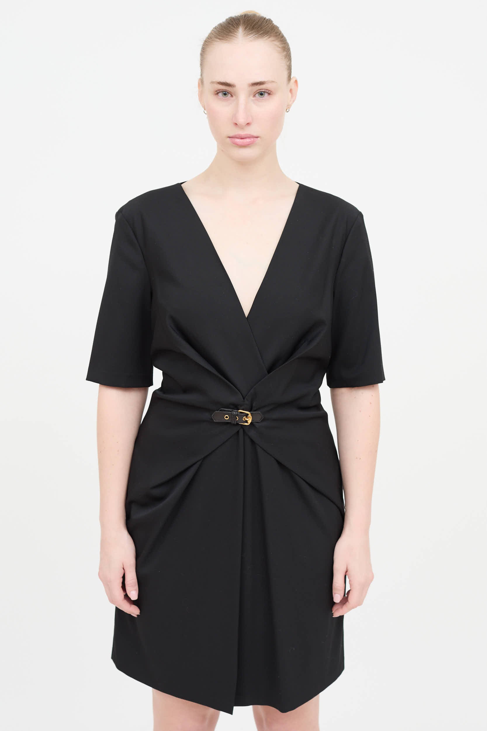 Gucci 2009 Cross Over Belted  Dress