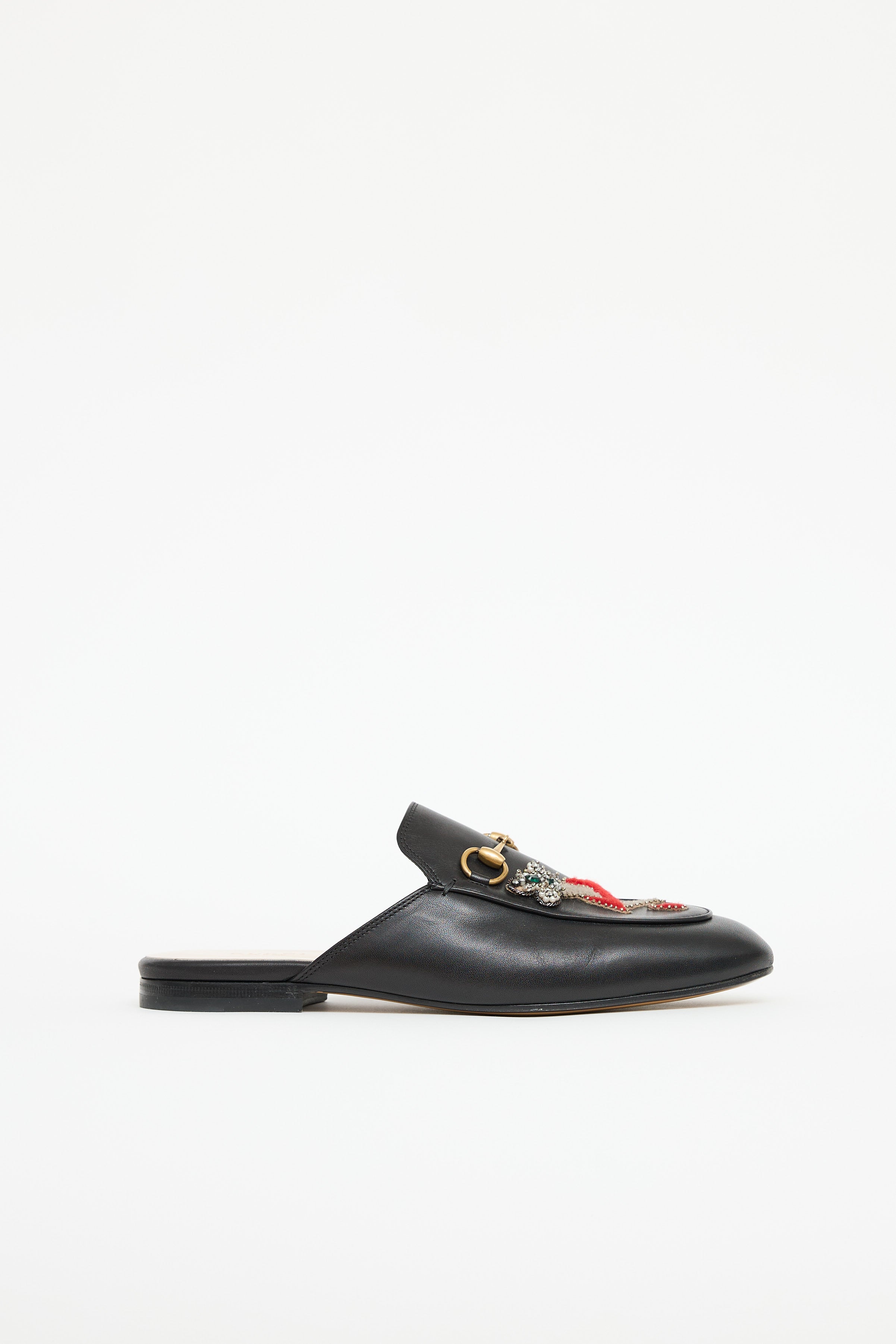 Gucci Embellished Princetown Mule