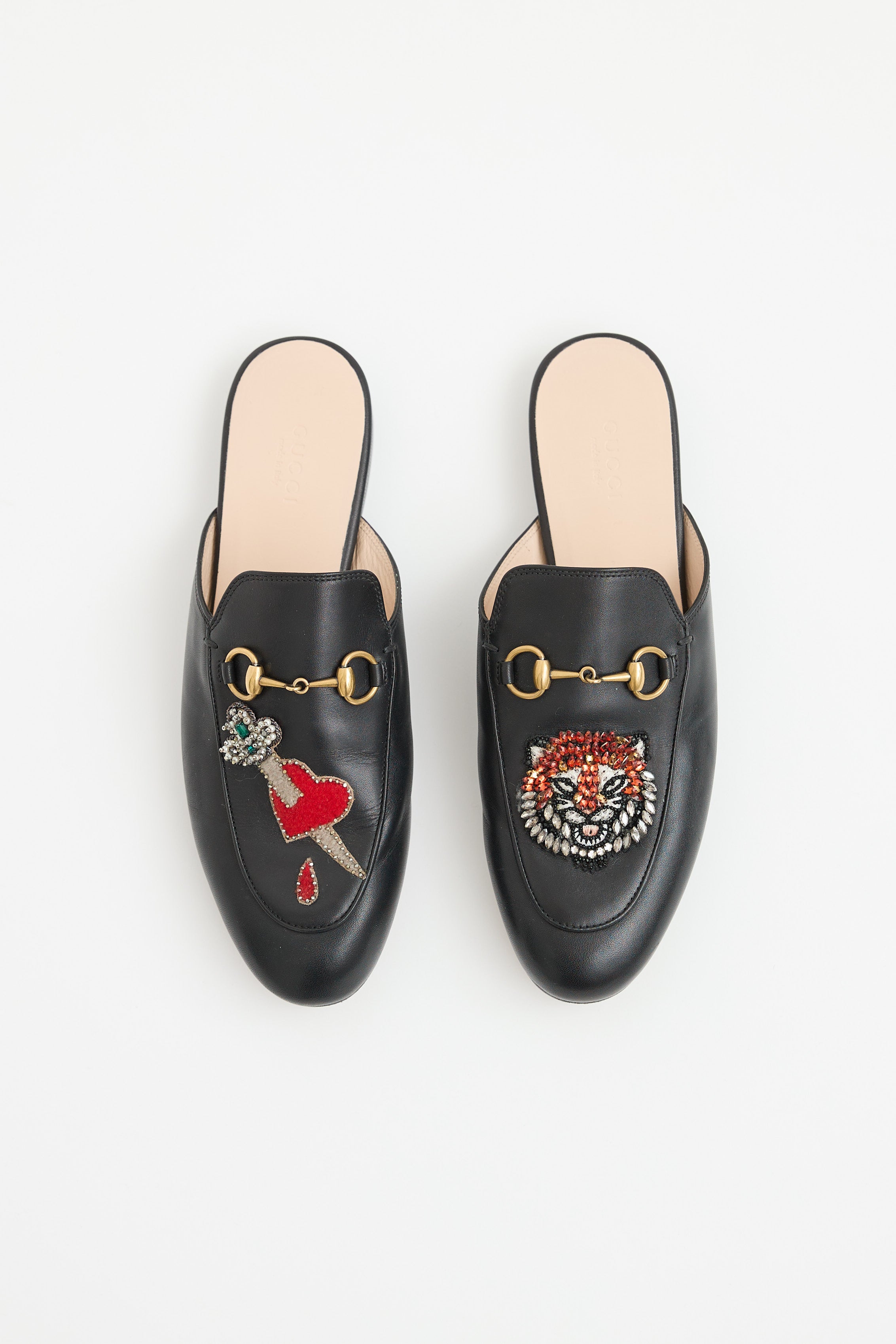 Gucci Embellished Princetown Mule