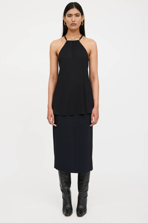 Gucci Sheer Hardware Halter Top