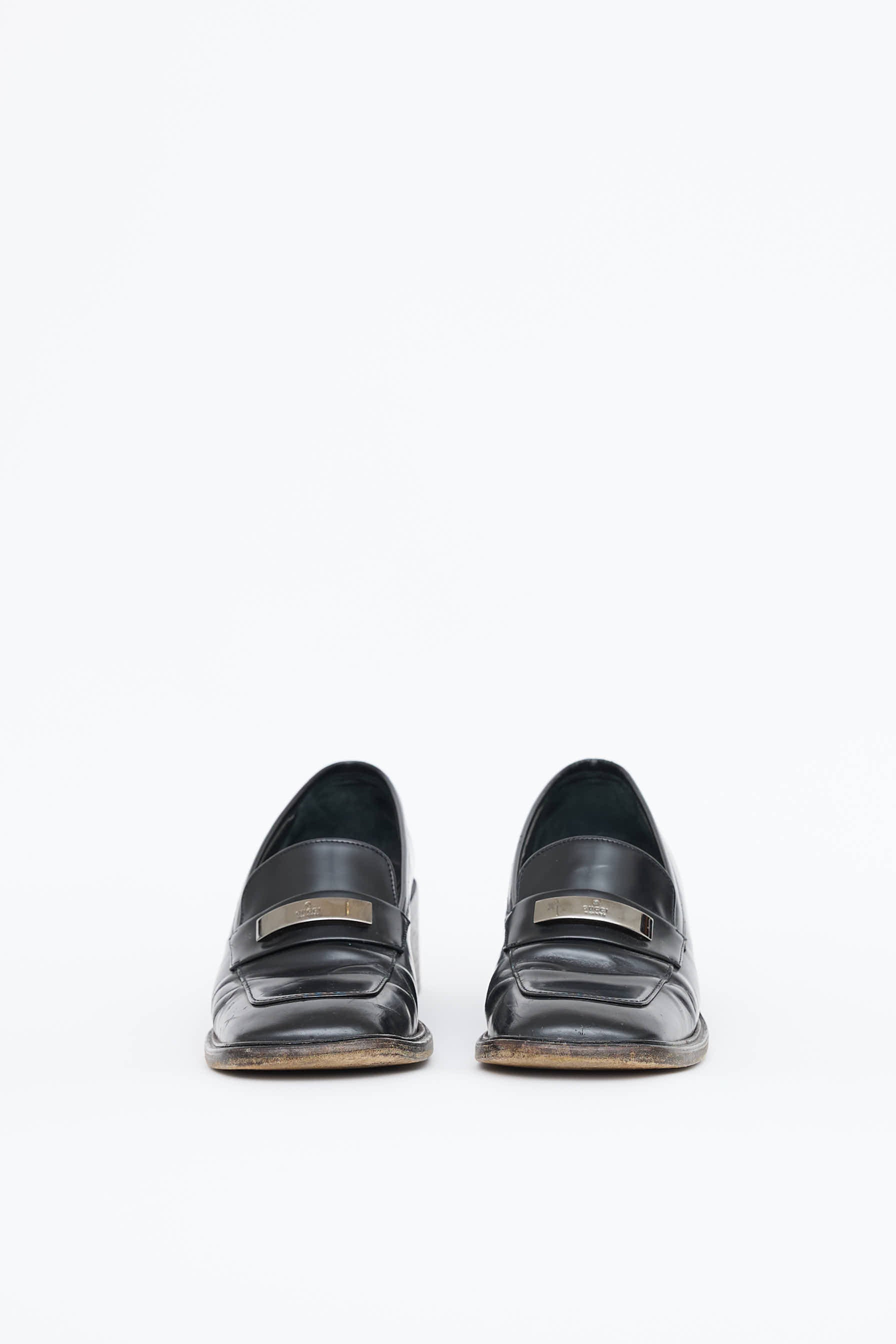 Gucci Leather Heeled Loafer