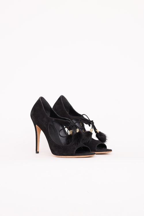 GucciSuede Tassel Pump