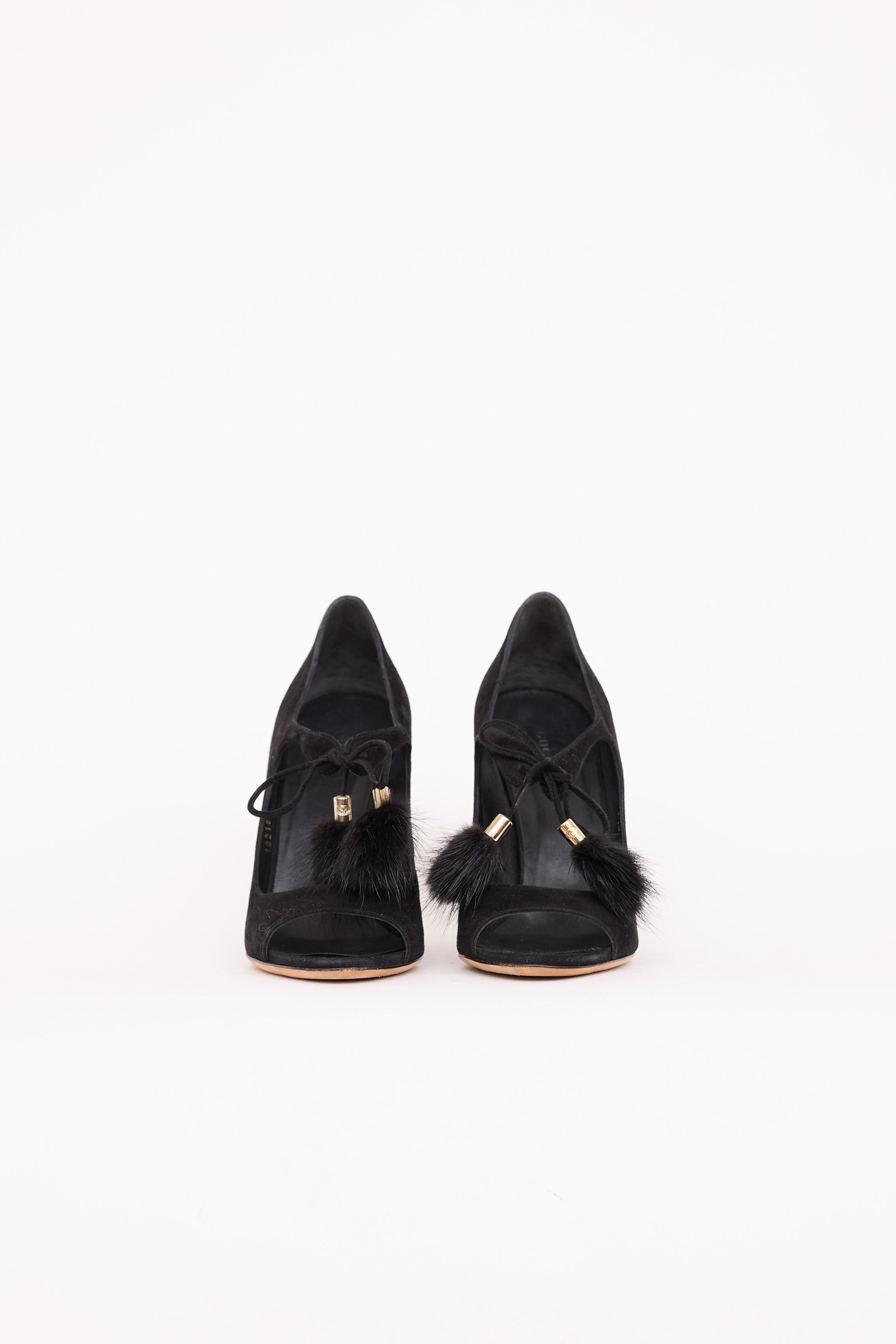 GucciSuede Tassel Pump