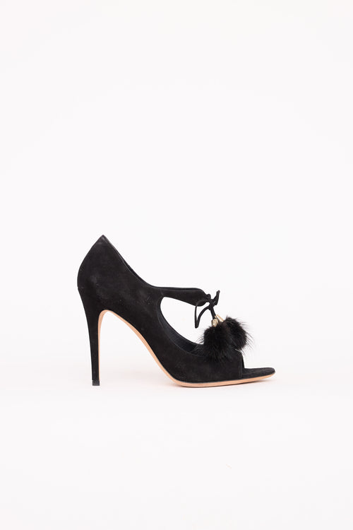 GucciSuede Tassel Pump