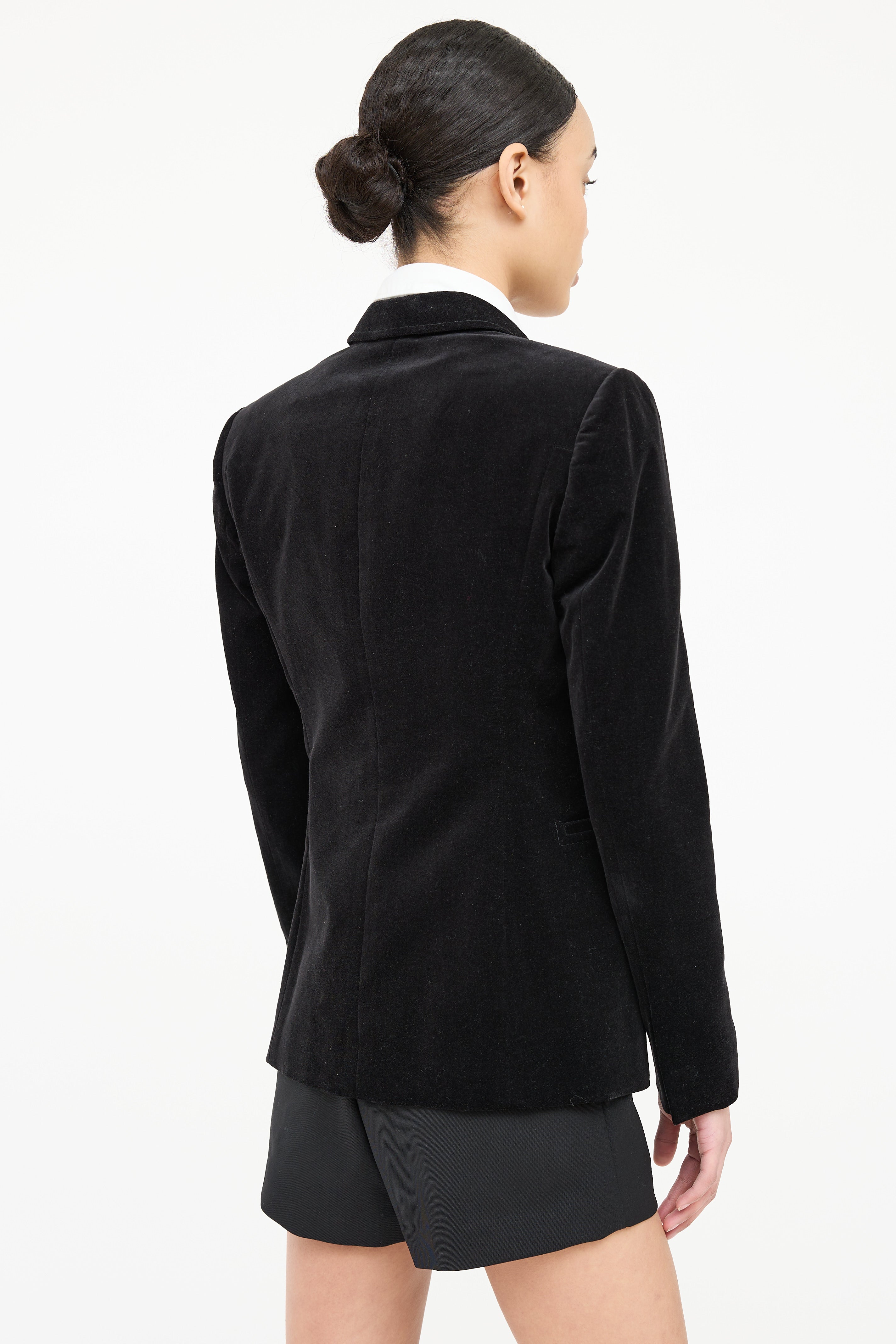 Gucci Velour Single Button Blazer