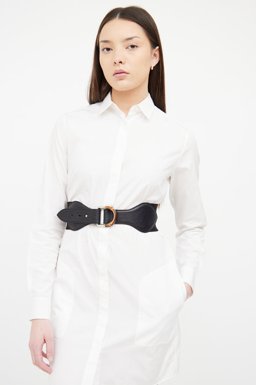 Gucci Black & Brown Waist Belt