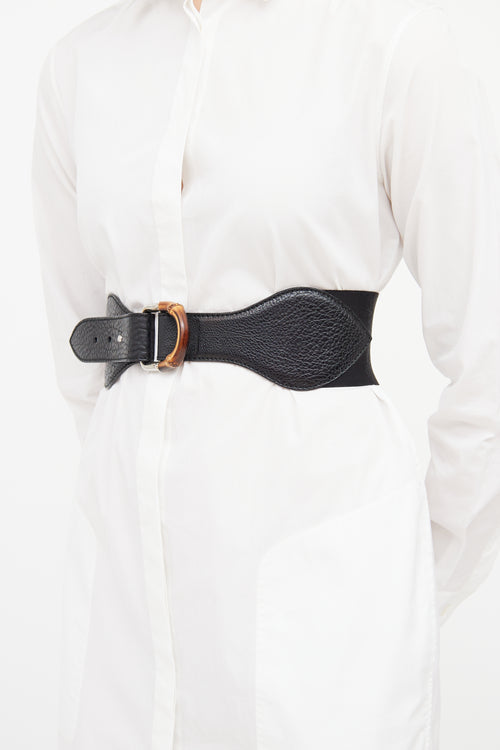 Gucci Black & Brown Waist Belt