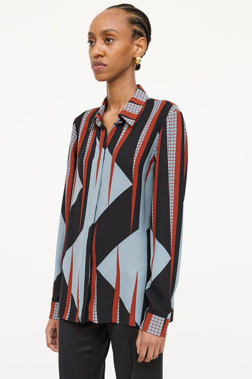 Gucci Geometric Button Up Blouse