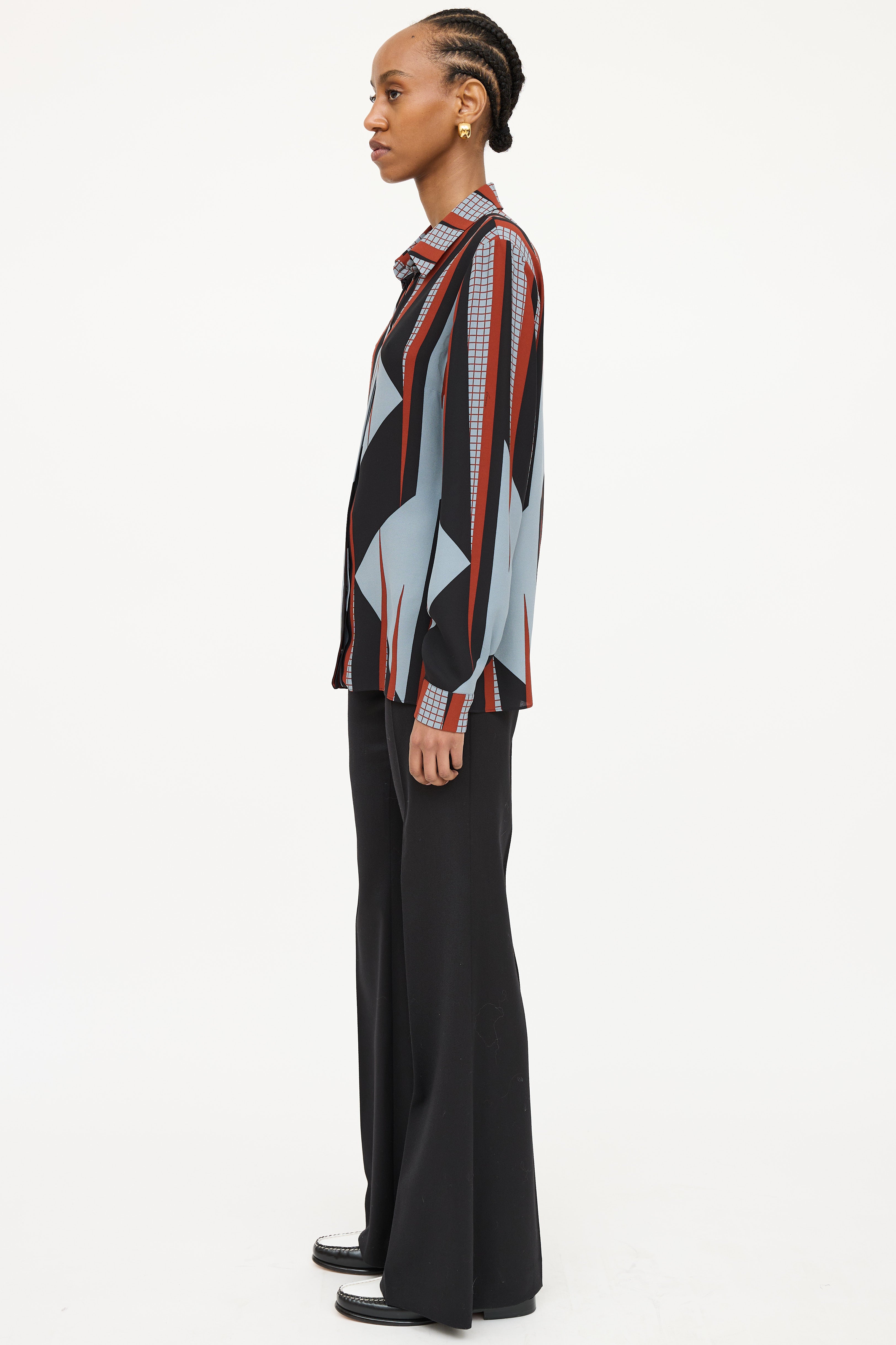 Gucci Geometric Button Up Blouse