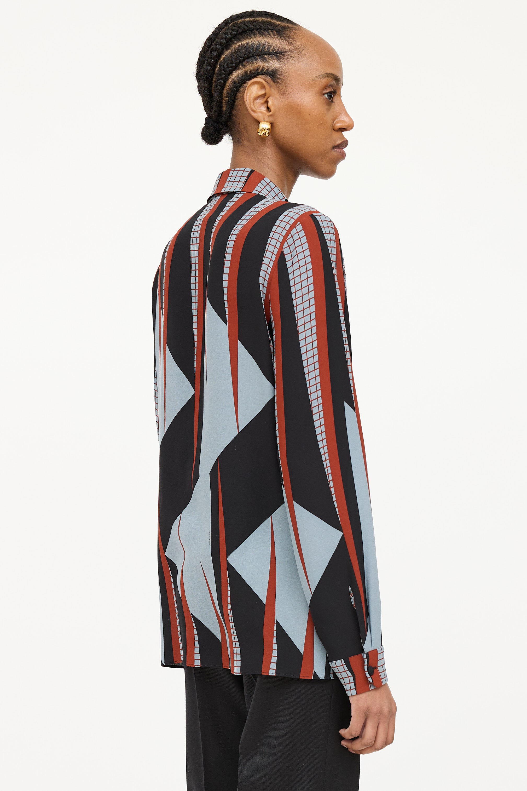 Gucci Geometric Button Up Blouse