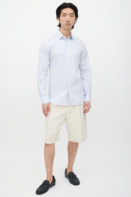 Gucci Blue & White Striped Shirt