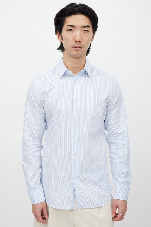 Gucci Blue & White Striped Shirt