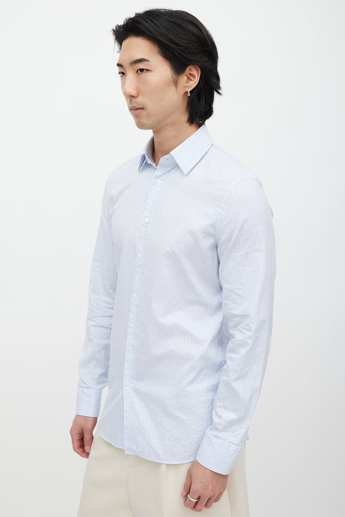 Gucci Blue & White Striped Shirt