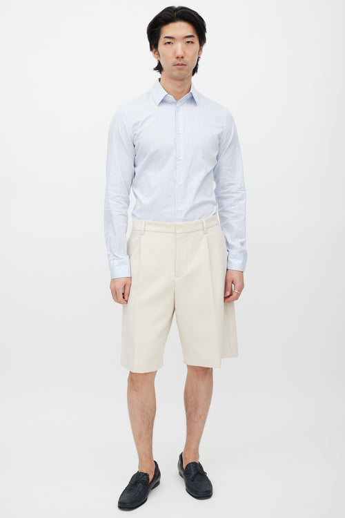 Gucci Blue & White Striped Shirt
