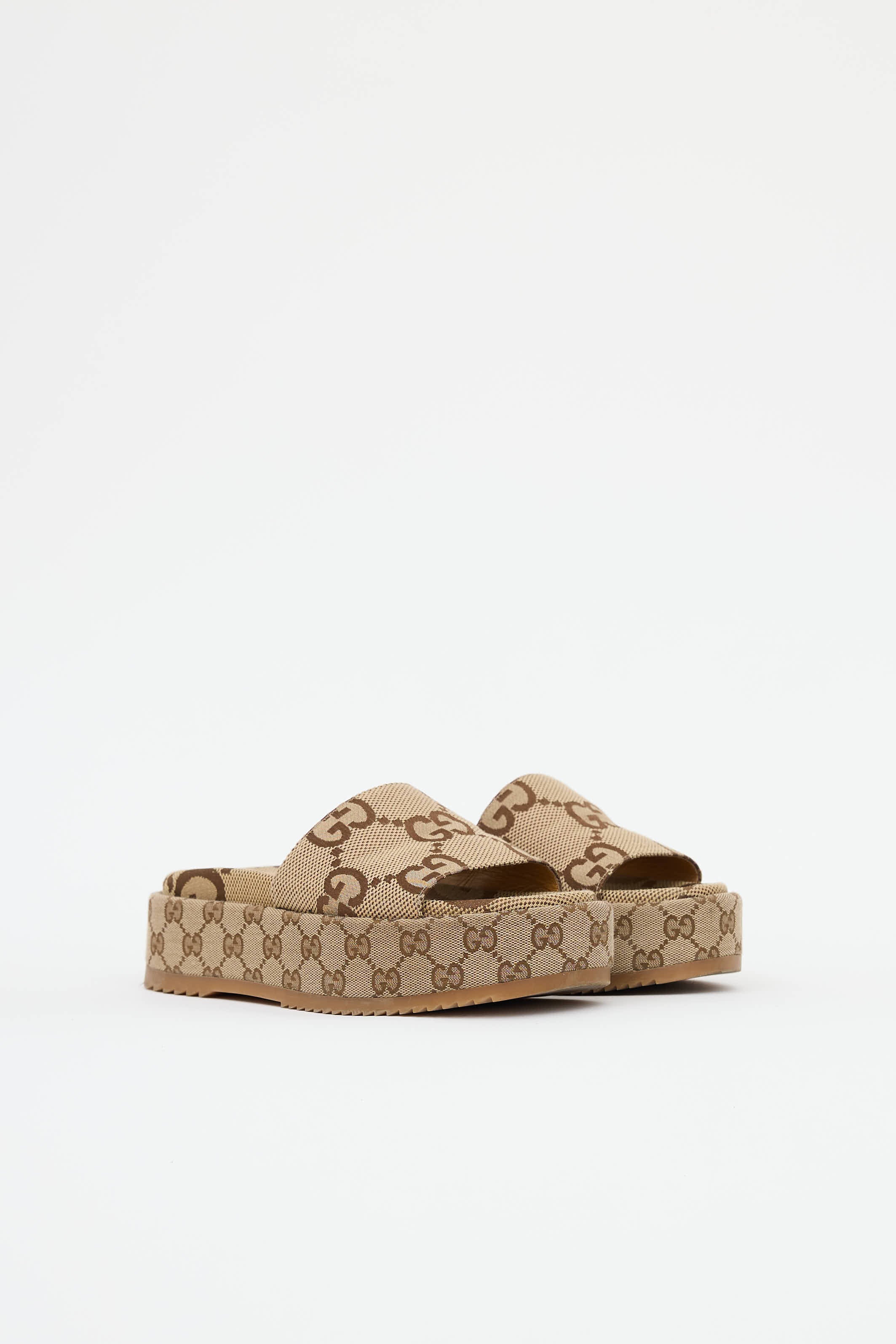 Gucci Maxi GG Platform Slide