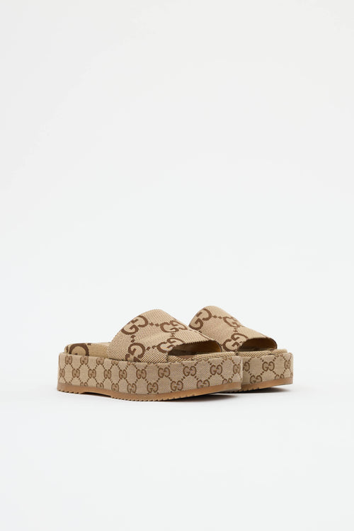 Gucci Maxi GG Platform Slide