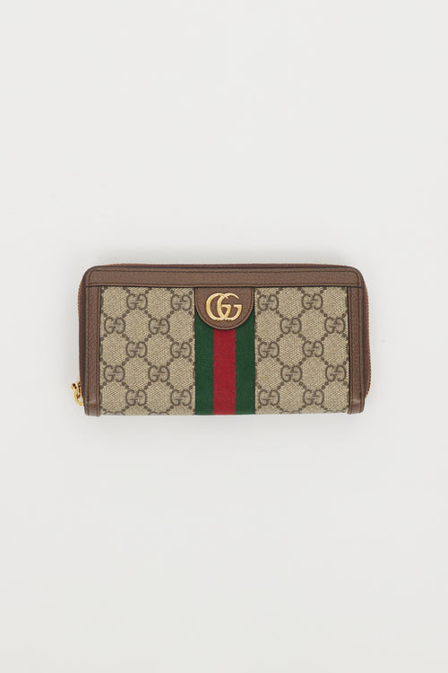 Gucci Brown & Multi GG Supreme Ophidia Wallet