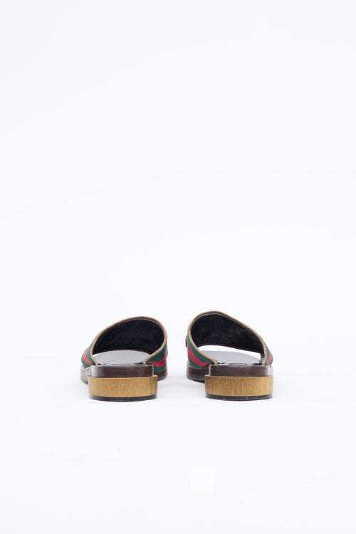 Gucci Webbed Buckle Sandal