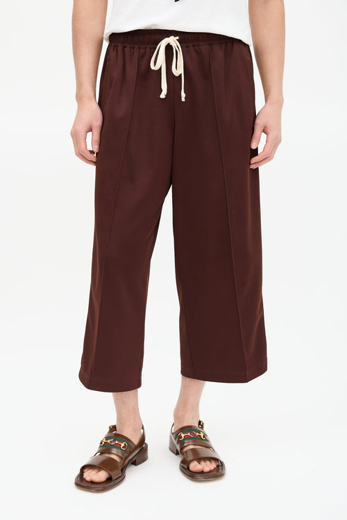 Gucci Brown & Green Striped Track Pant