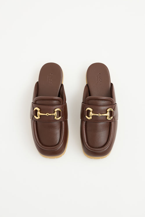 Gucci Leather Horsebit Mule