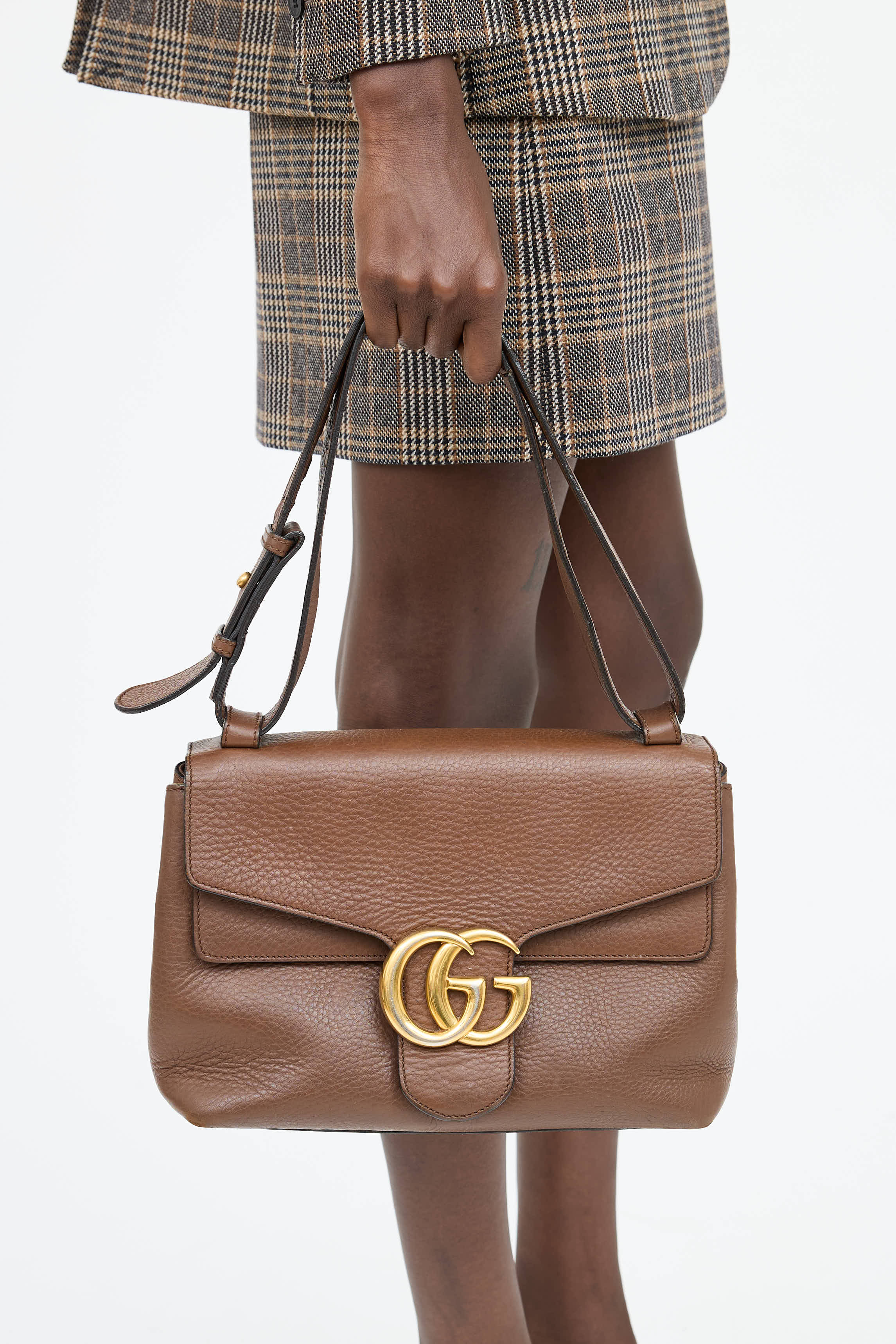 Gucci Leather GG Marmont Messenger Bag