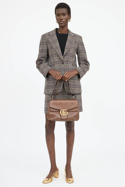 Gucci Leather GG Marmont Messenger Bag