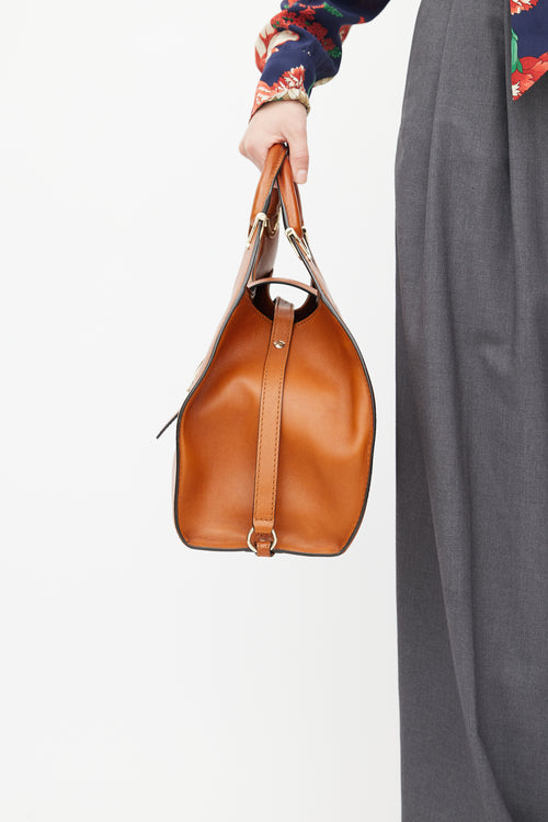 Gucci Brown & Gold Stirrup Leather Bag