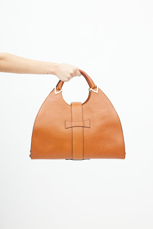 Gucci Brown & Gold Stirrup Leather Bag