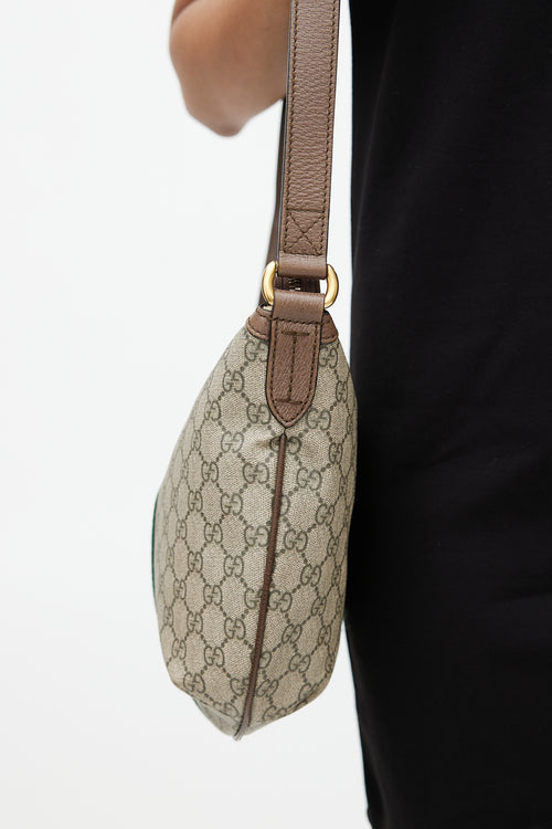 Gucci Brown & Multicolour GG Supreme Ophelia Monogram Bag