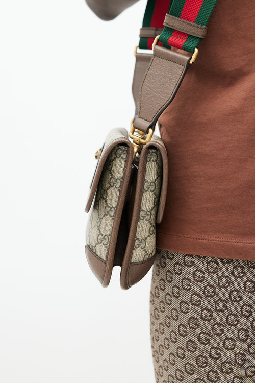 Gucci Brown Neo Vintage Monogram Messenger Bag