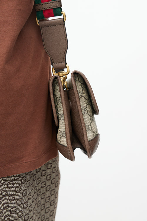 Gucci Brown Neo Vintage Monogram Messenger Bag