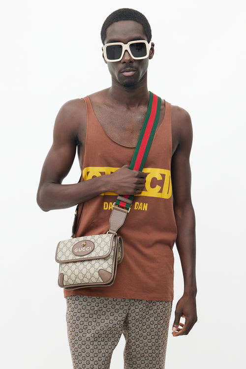 Gucci Brown Neo Vintage Monogram Messenger Bag