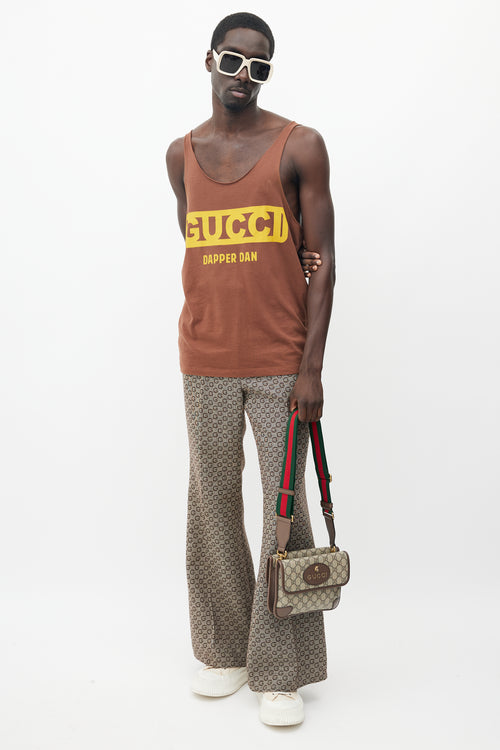 Gucci Brown Neo Vintage Monogram Messenger Bag