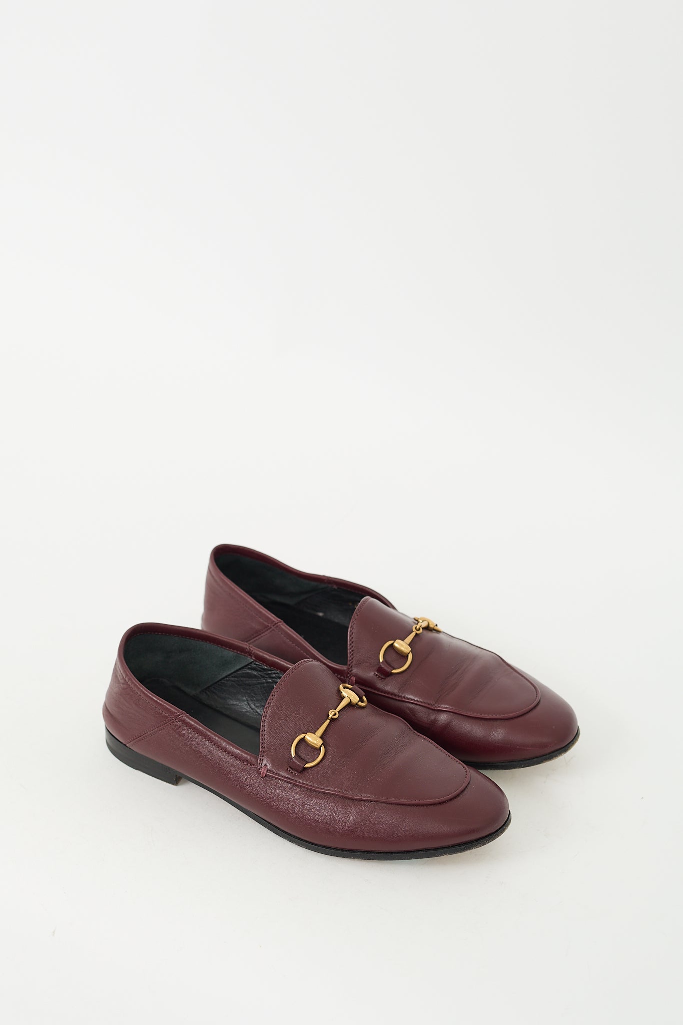 Gucci Burgundy Leather Brixton Loafer