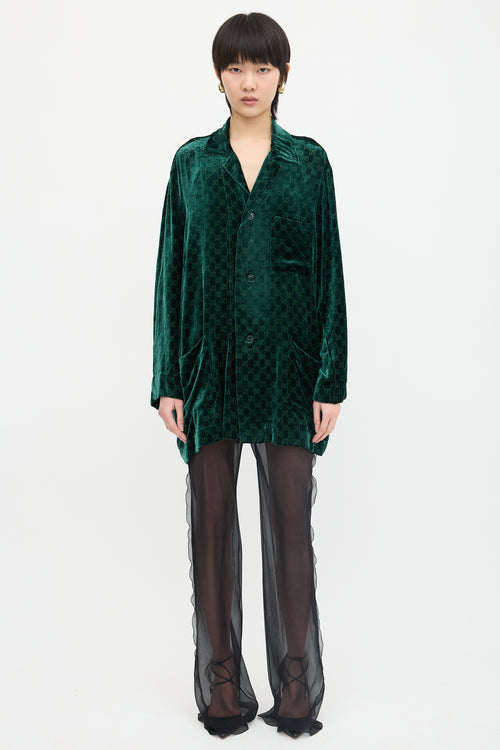 Gucci Burnout Velvet GG Shirt