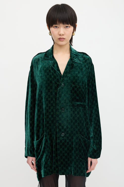 Gucci Burnout Velvet GG Shirt
