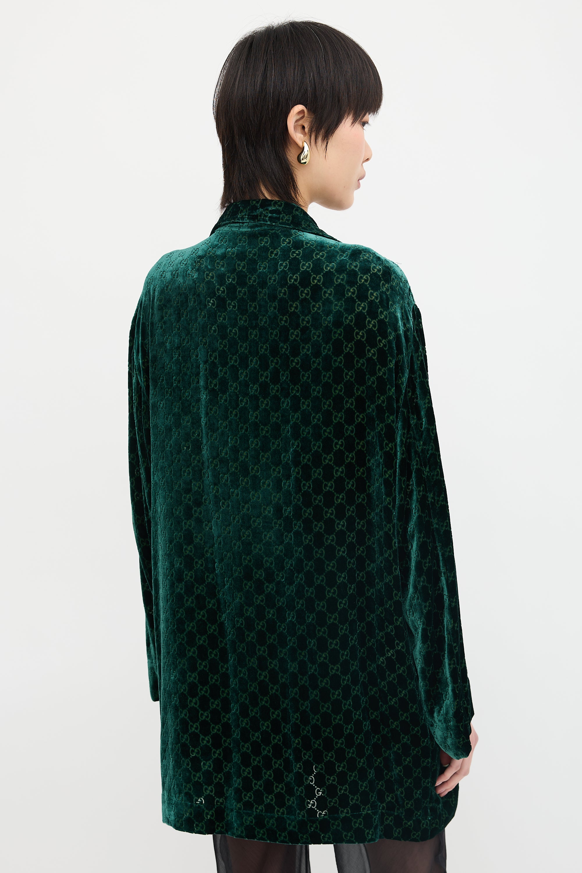 Gucci Burnout Velvet GG Shirt