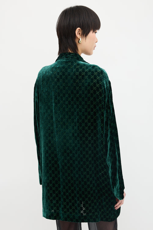 Gucci Burnout Velvet GG Shirt
