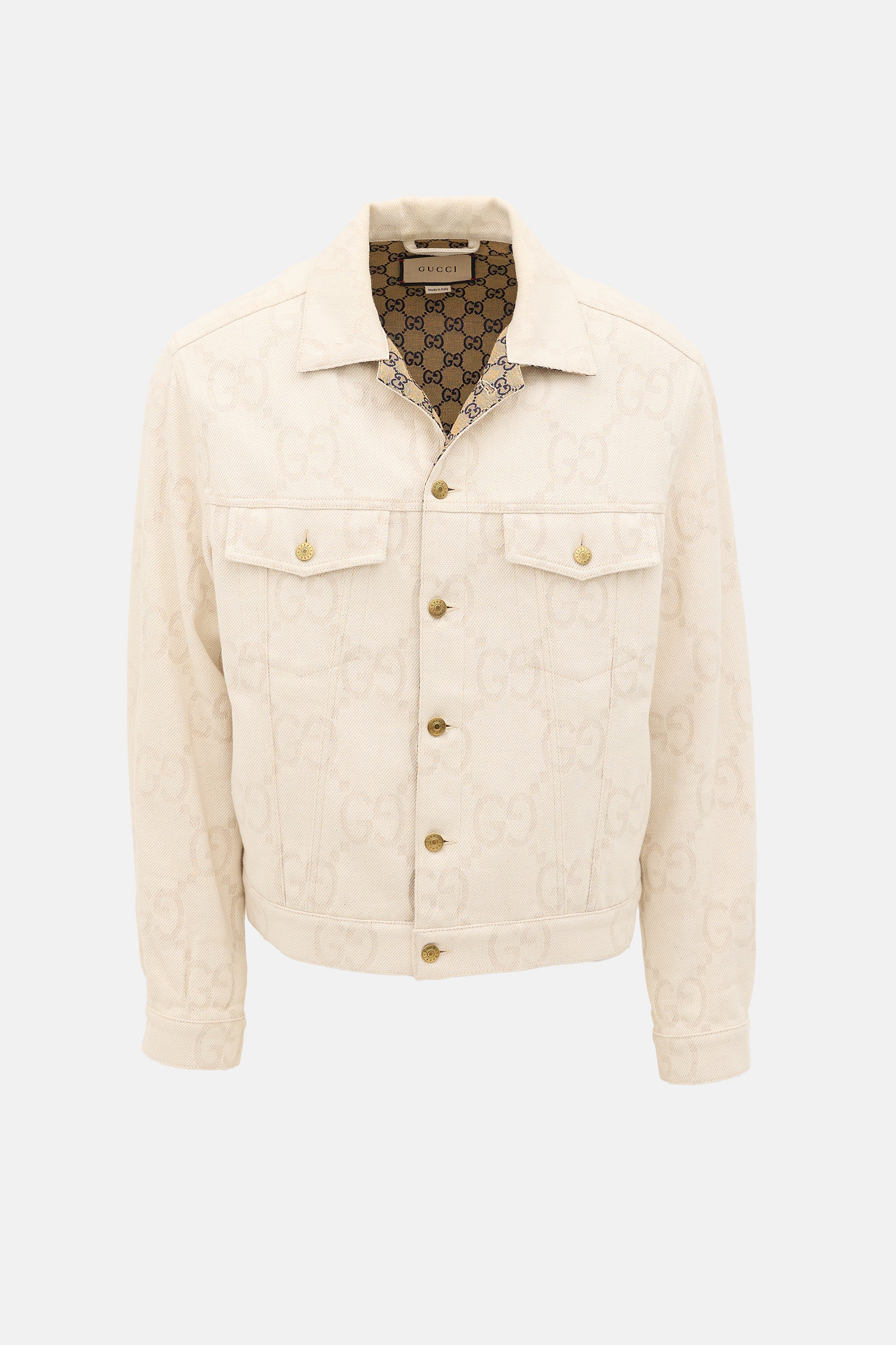Gucci Canvas GG Monogram Trucker Jacket