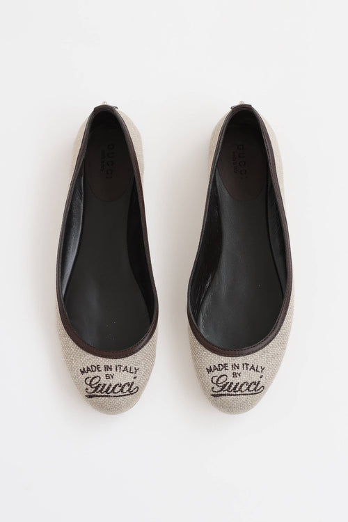 Gucci Canvas Ballet Flat