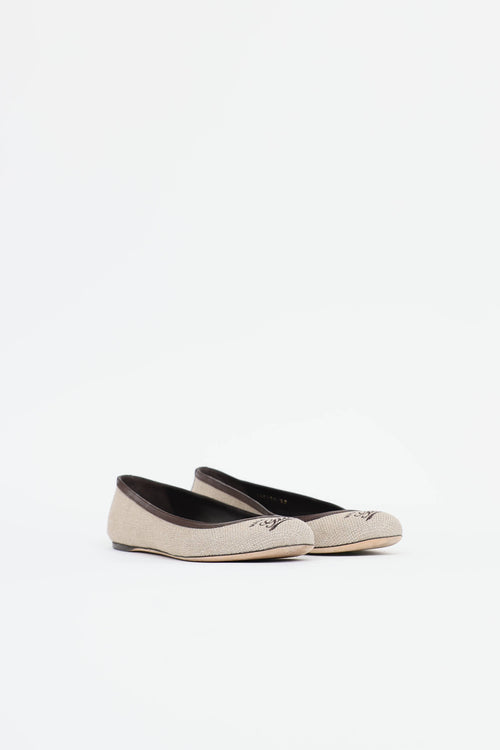Gucci Canvas Ballet Flat